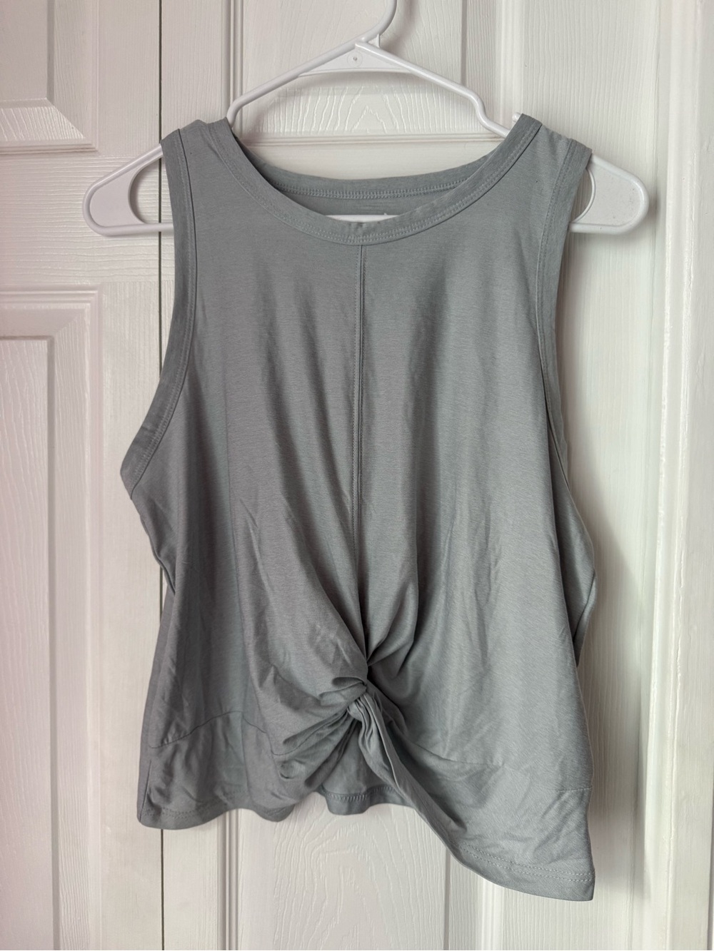 Old Navy Light Gray Front Tie Tank Top